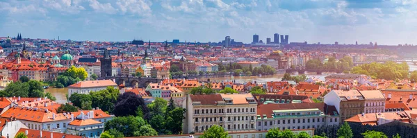 Prague Red Roofs Dozen Spires Historical Old Town Prague Cityscape — Stock Photo, Image