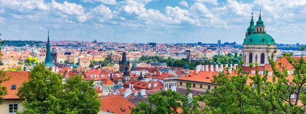 Prague Red Roofs Dozen Spires Historical Old Town Prague Cityscape — Stock Photo, Image