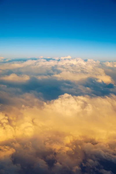 Cielo Soleado Fondo Abstracto Hermoso Paisaje Nublado Cielo Vista Sobre — Foto de Stock