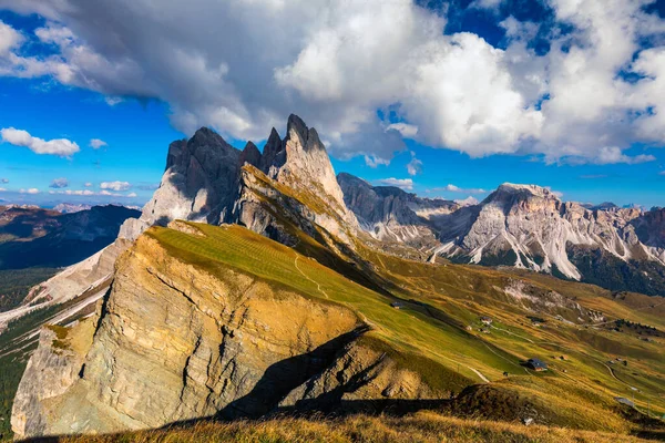 Seceda Tepesine Bak Trentino Alto Adige Dolomites Alps Güney Tyrol — Stok fotoğraf