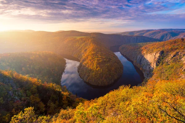 Beautiful Vyhlidka Maj Lookout Maj Perto Teletin República Checa Meandro — Fotografia de Stock