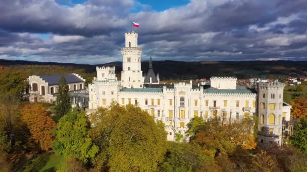 Замок Глубока Над Влтаву Один Найкрасивіших Замків Чехії Замок Глубока — стокове відео