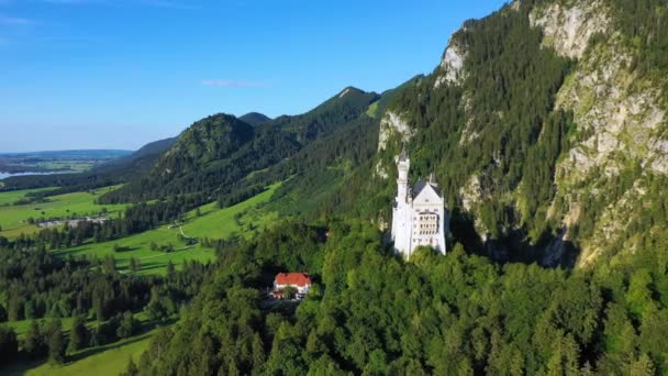슈타인 성에는 바이에른 근처의 경치좋은 나우에 슈타인 — 비디오