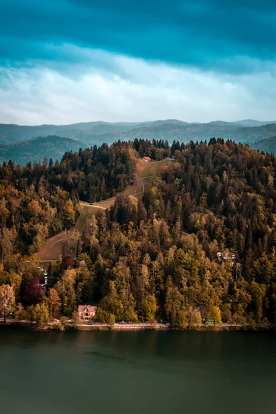 Landskape of Bled city, Slovenia — Stok fotoğraf