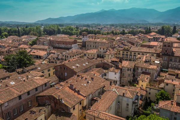 Vista sulla città italiana Lucca — Foto Stock