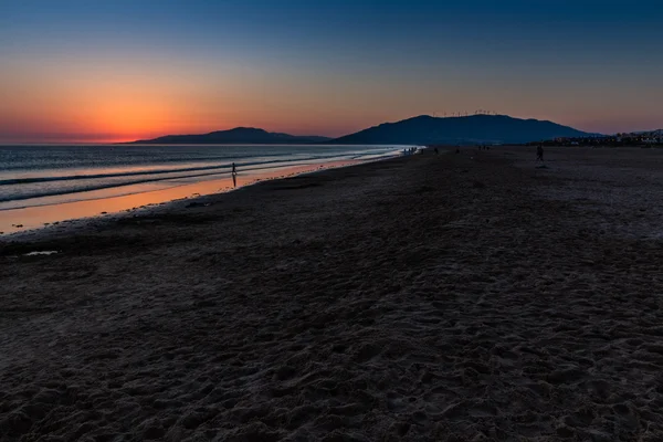 Sonnenuntergang über dem Ozean, Tarifa, Spanien — Stockfoto