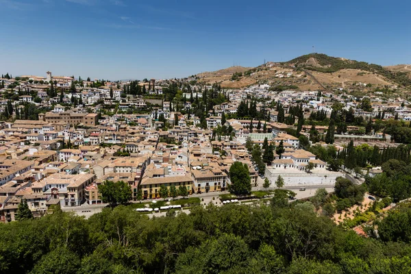 Uitzicht op de historische stad Granada, Spanje — Stockfoto