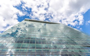 Glass reflective office buildings