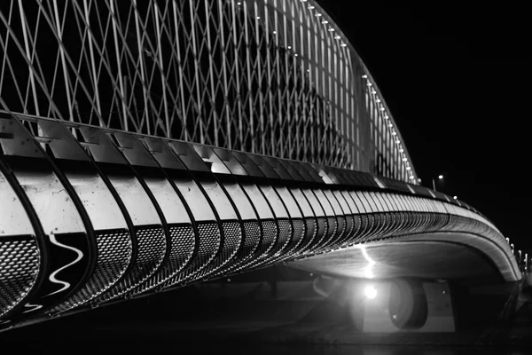 Night view of the Troja Bridge — Stock Photo, Image