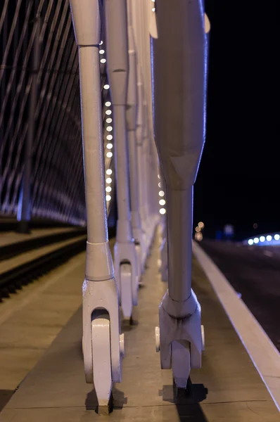 Night view of the Troja Bridge — Stock Photo, Image