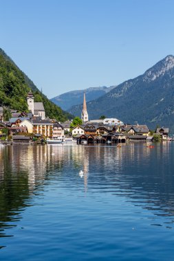 hallstatt köyünün görünümü