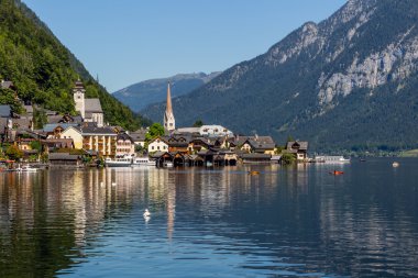 hallstatt köyünün görünümü