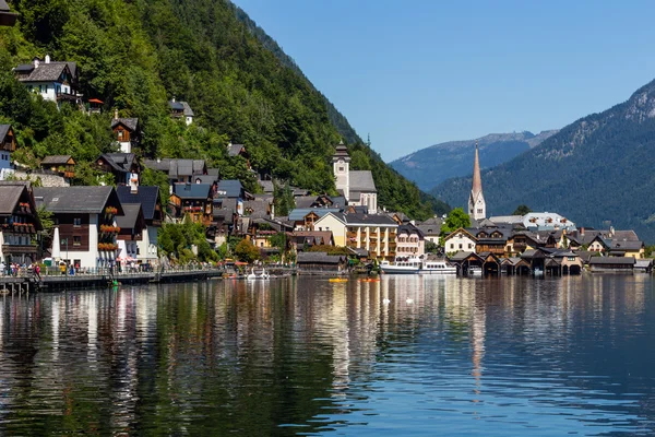 View of Hallstatt village Royalty Free Stock Images