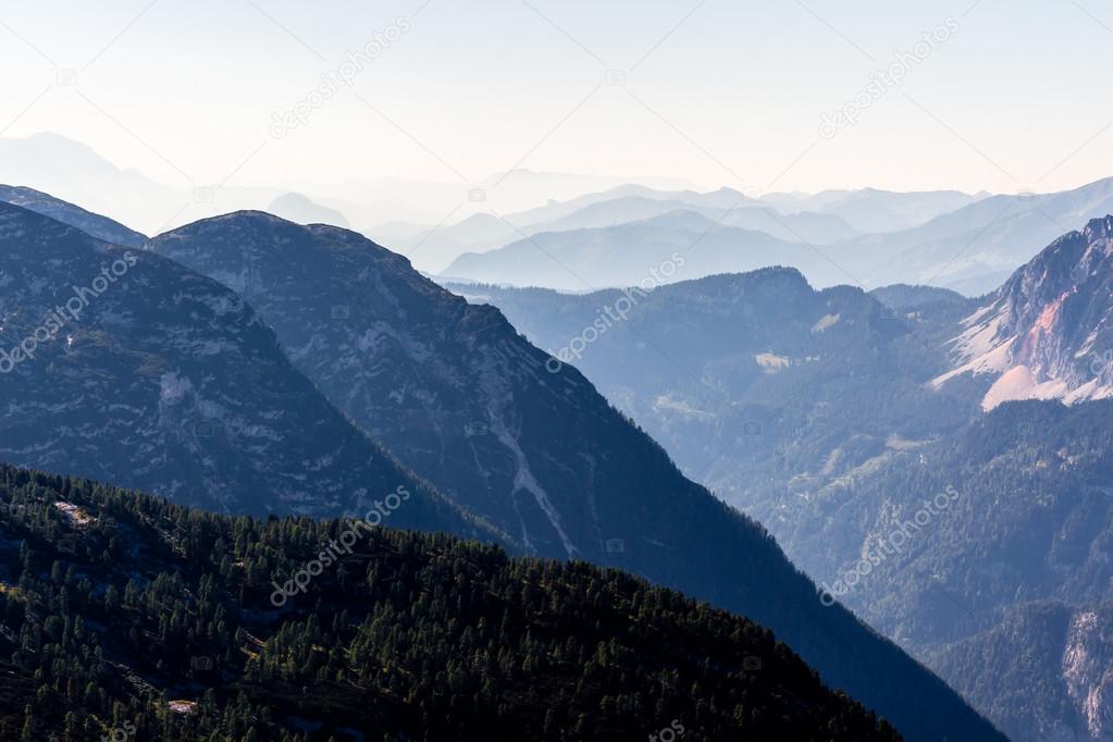 Beautiful Alps view from Dachstein Mountain