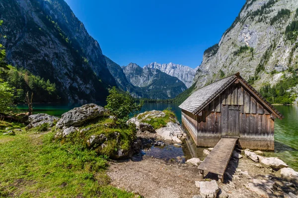 Alps mountains and lake Obersee — Stock Photo, Image