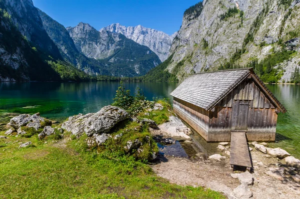 Alps mountains and lake Obersee — Stock Photo, Image