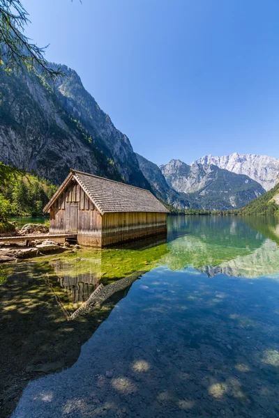 Alps mountains and lake Obersee — Stock Photo, Image