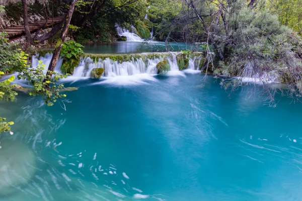 Vodopády v národním parku Plitvická — Stock fotografie