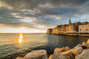 Rovinj, güzel gün batımı