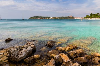 Beautiful coast and Adriatic Sea clipart