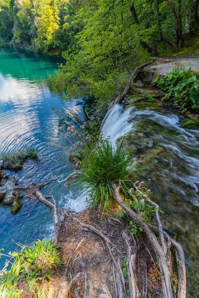 Vodopády v národním parku Plitvická — Stock fotografie