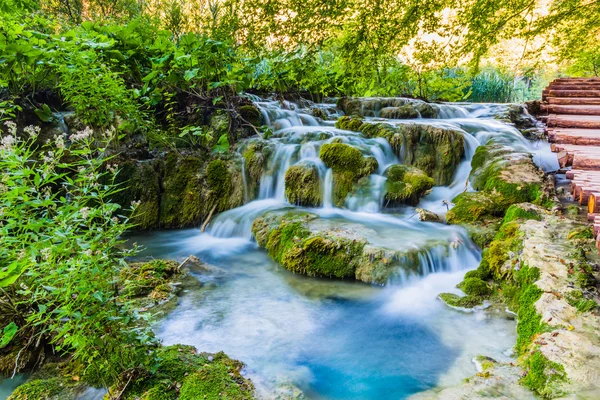 Vodopády v národním parku Plitvická — Stock fotografie