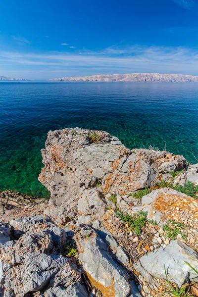 Красивое побережье и Адриатическое море — стоковое фото