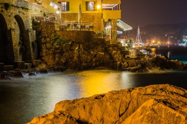 Dalgalar deniz hattı kirpik