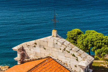 Aerial shoot of Old town Rovinj