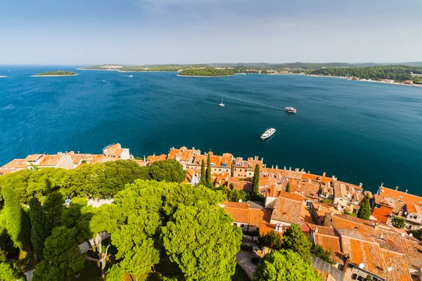 Aerial shoot of Old town Rovinj — Stockfoto