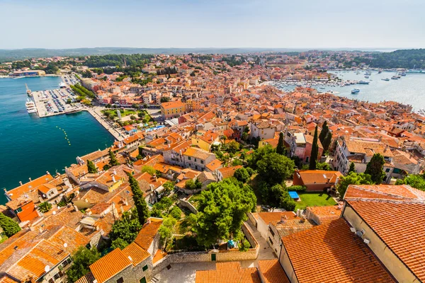 Aerial shoot of Old town Rovinj — 스톡 사진