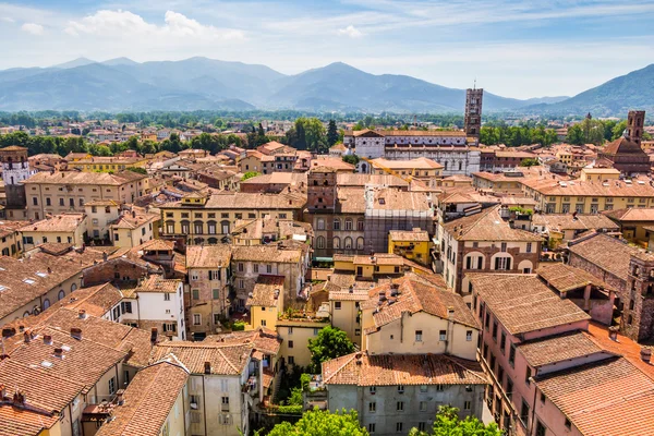 Visa över italienska staden Lucca — Stockfoto