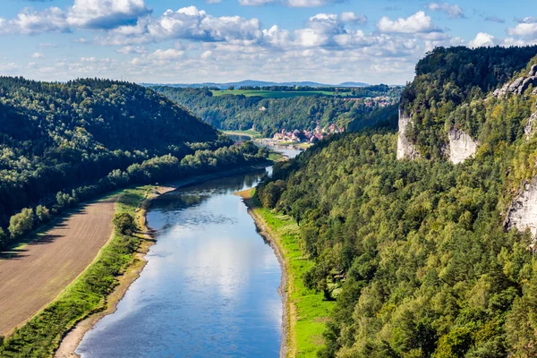 Vista dal punto di vista di Bastei — Foto Stock