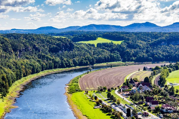 Sicht aus Sicht von Bastei — Stockfoto