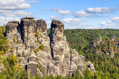 Panorama with typical rock pinnacles