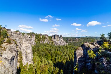 Panorama with typical rock pinnacles