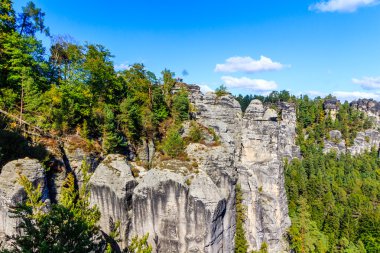 Panorama with typical rock pinnacles