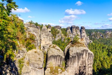 Panorama with typical rock pinnacles