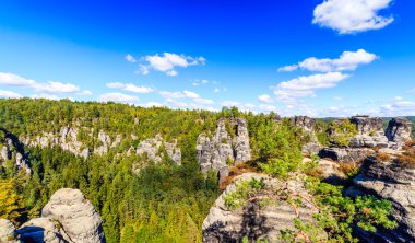 Panorama with typical rock pinnacles
