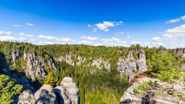 Panorama with typical rock pinnacles