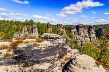 Panorama with typical rock pinnacles