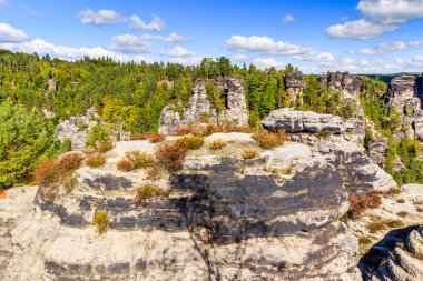 Panorama with typical rock pinnacles