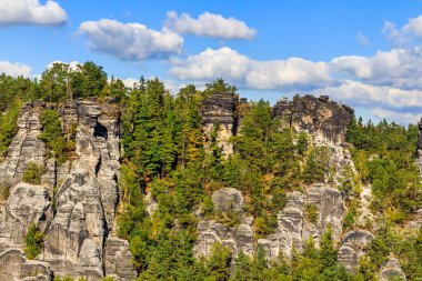 Panorama with typical rock pinnacles