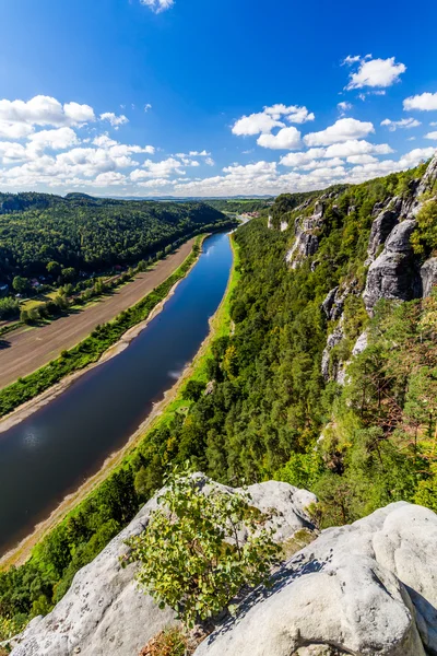 Sicht aus Sicht von Bastei — Stockfoto