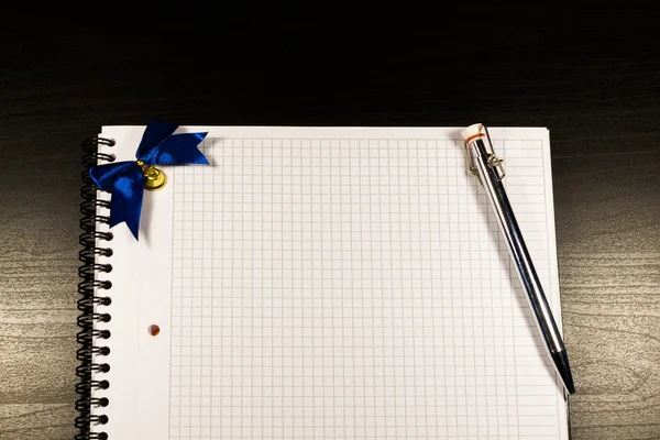 Caderno aberto com páginas em branco — Fotografia de Stock