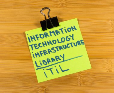 ITIL, bilgi teknolojisi Altyapı Kitaplığı yapışkan not