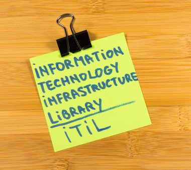 ITIL, bilgi teknolojisi Altyapı Kitaplığı yapışkan not