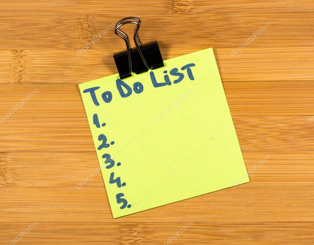 skibsbygning Blandet omgivet To do list sticky note Stock Photo by ©DaLiu 95804198