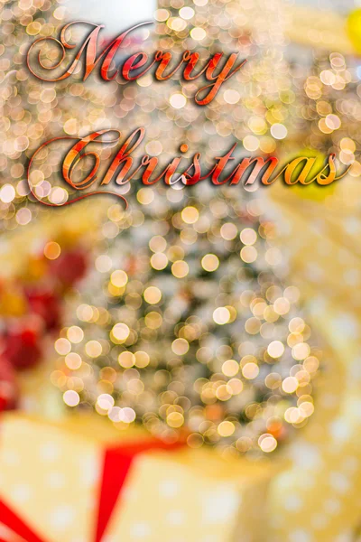 Fondo de Navidad con decoración festiva y texto — Foto de Stock