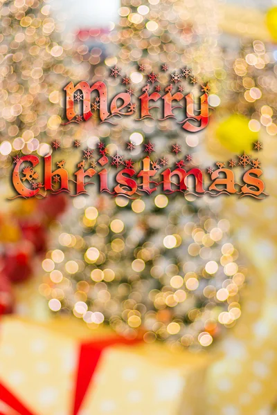 Weihnachten Hintergrund mit festlicher Dekoration und Text — Stockfoto